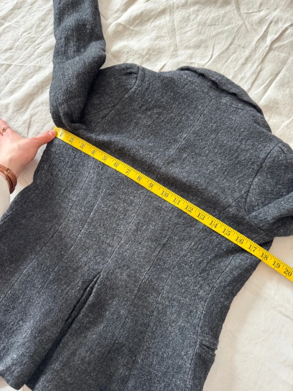 Vintage Edwardian style Charcoal grey Blazer w waistcoat vest xs academia - Picture 14 of 16